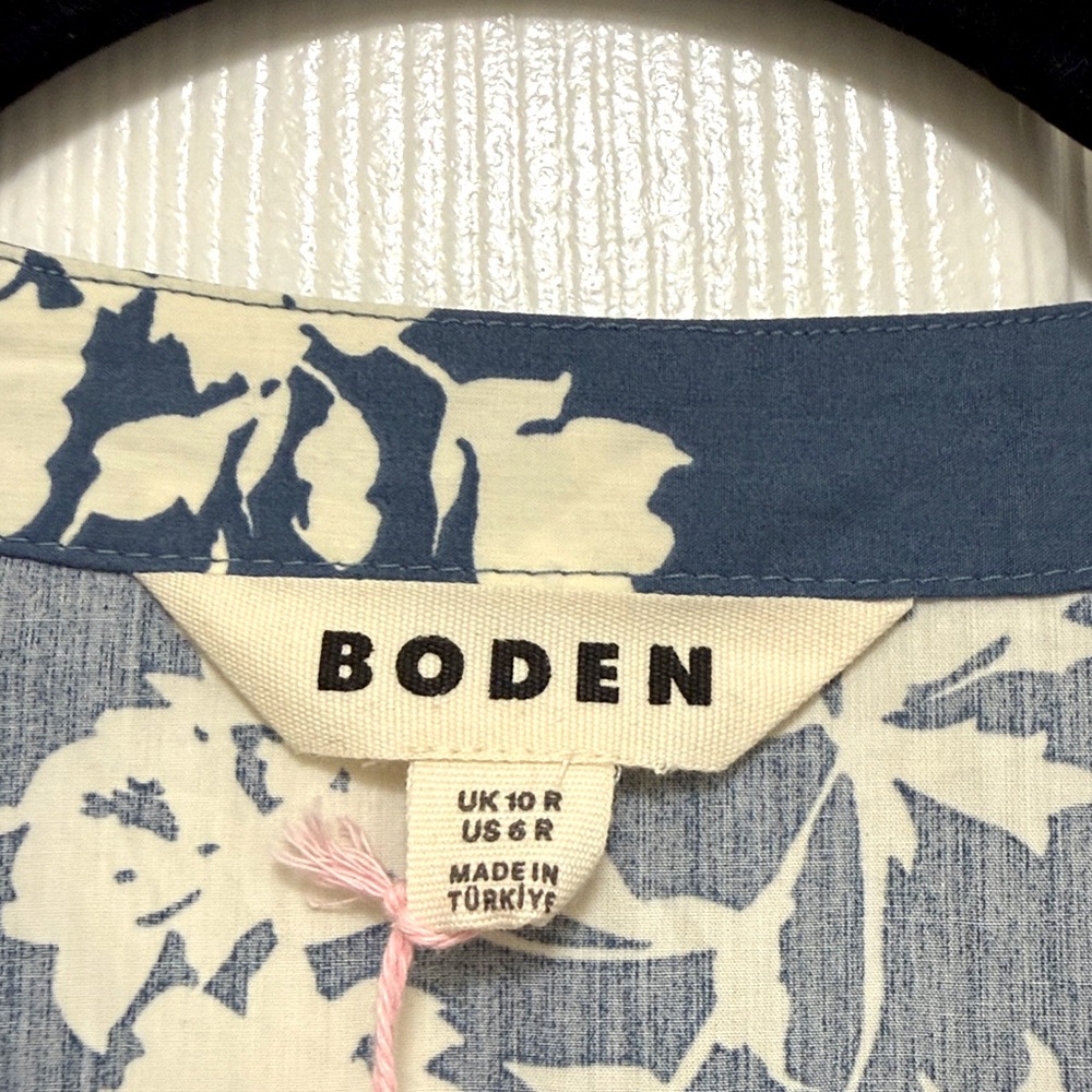 NWT Boden Nicola Cotton Midi Dress in Blue Flecked Bunch - Picture 6 of 10